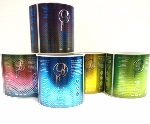 Metallic e-Liquid Labels